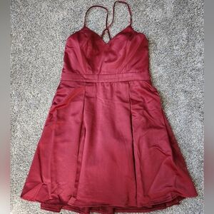 Burgundy Skater Dress